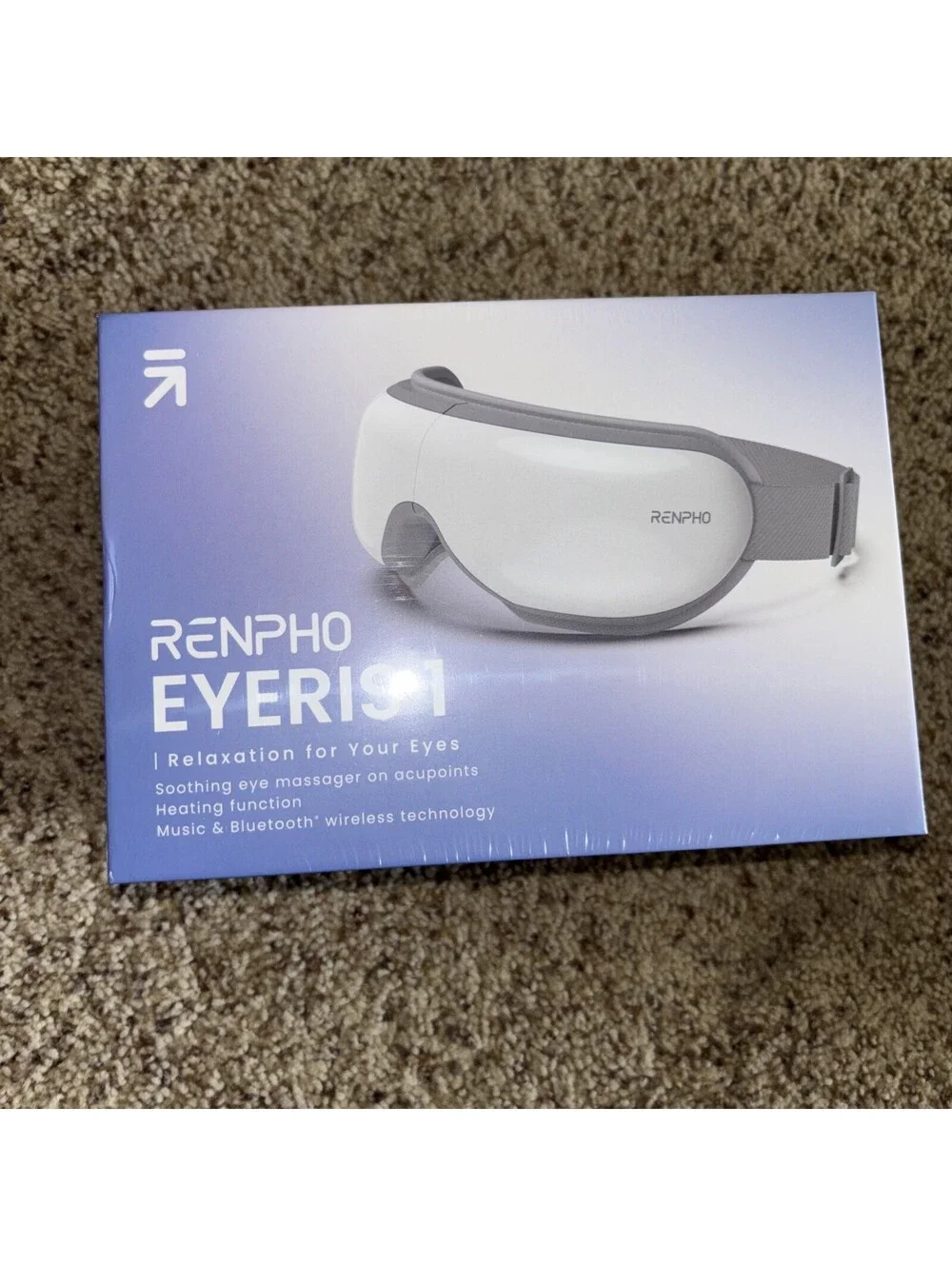 RENPHO Eyeris 1 Smart Health Simplified Heat Eye Temple Massager White (30704)